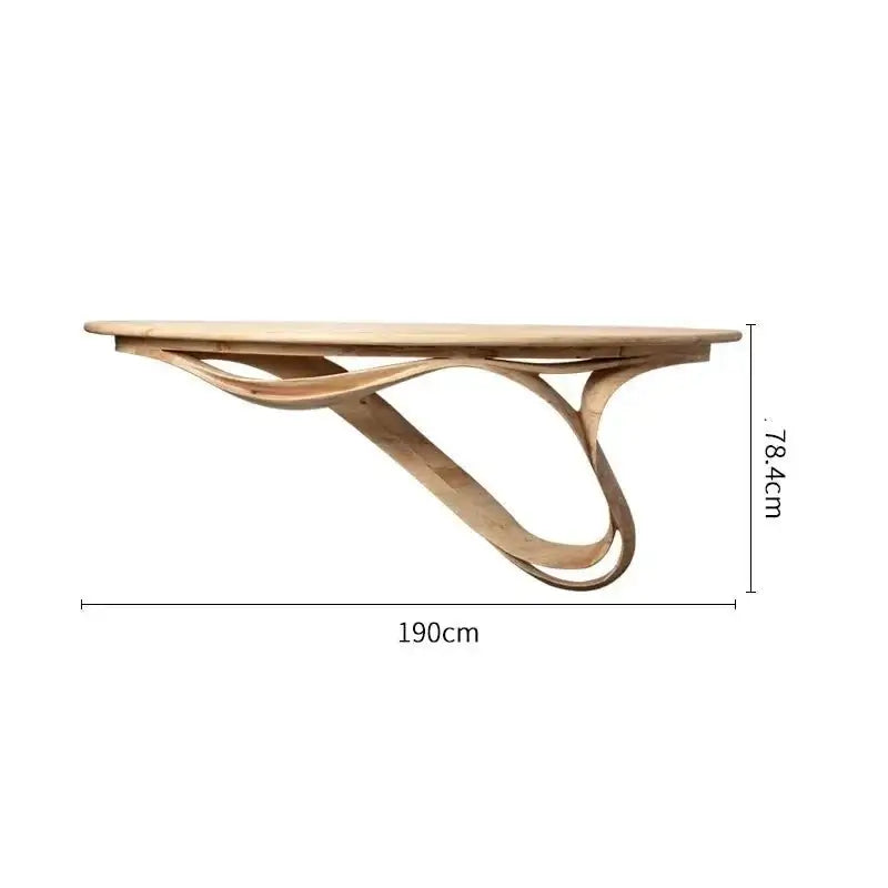 Simple Real Antique Oak Solid Wood Console Table-MinimalisticDecor.com
