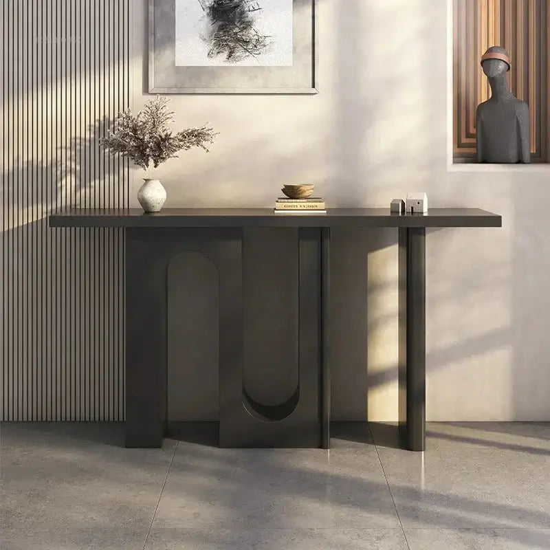 Simple Solid Wood U Shaped Console Table-MinimalisticDecor.com