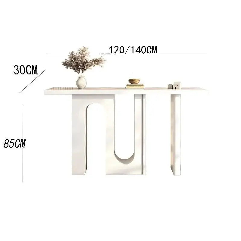 Simple Solid Wood U Shaped Console Table-MinimalisticDecor.com