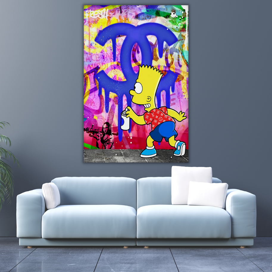 Simpson Canvas Wall Art: Unique and Vibrant Decor-MinimalisticDecor.com