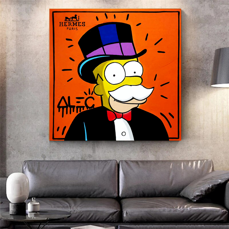 Simpsons Canvas Wall Art – Hermes by Alec-MinimalisticDecor.com