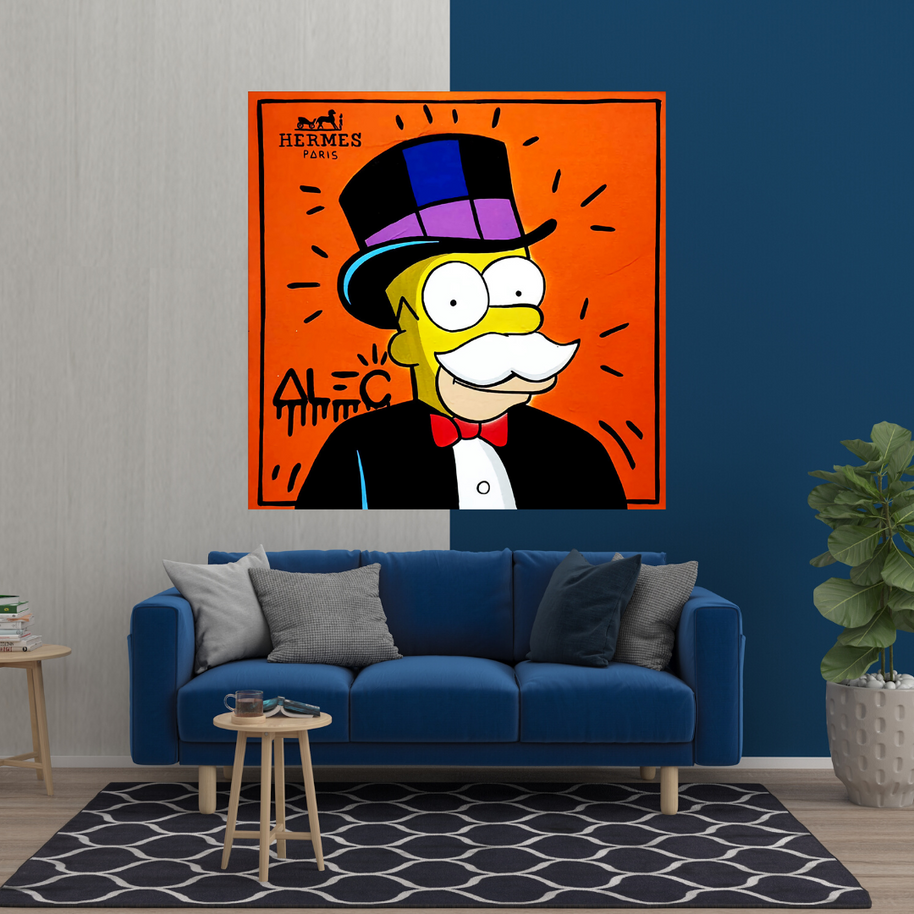 Simpsons Canvas Wall Art – Hermes by Alec-MinimalisticDecor.com