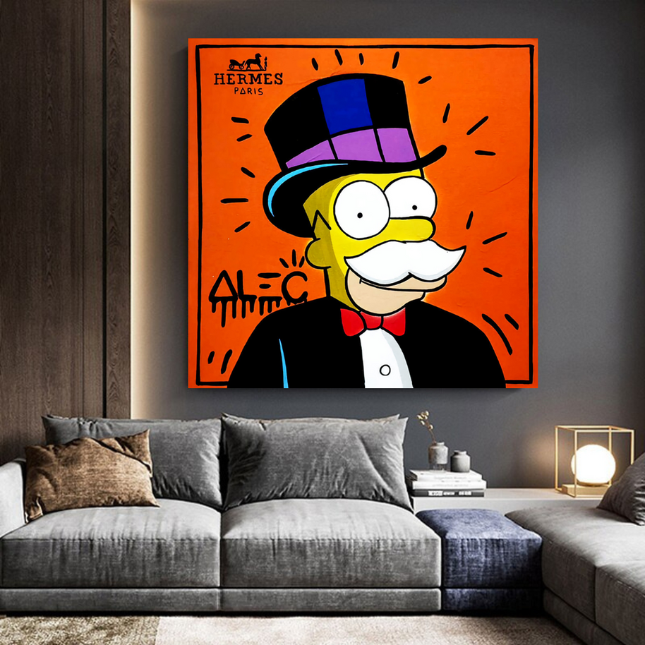 Simpsons Canvas Wall Art – Hermes by Alec-MinimalisticDecor.com