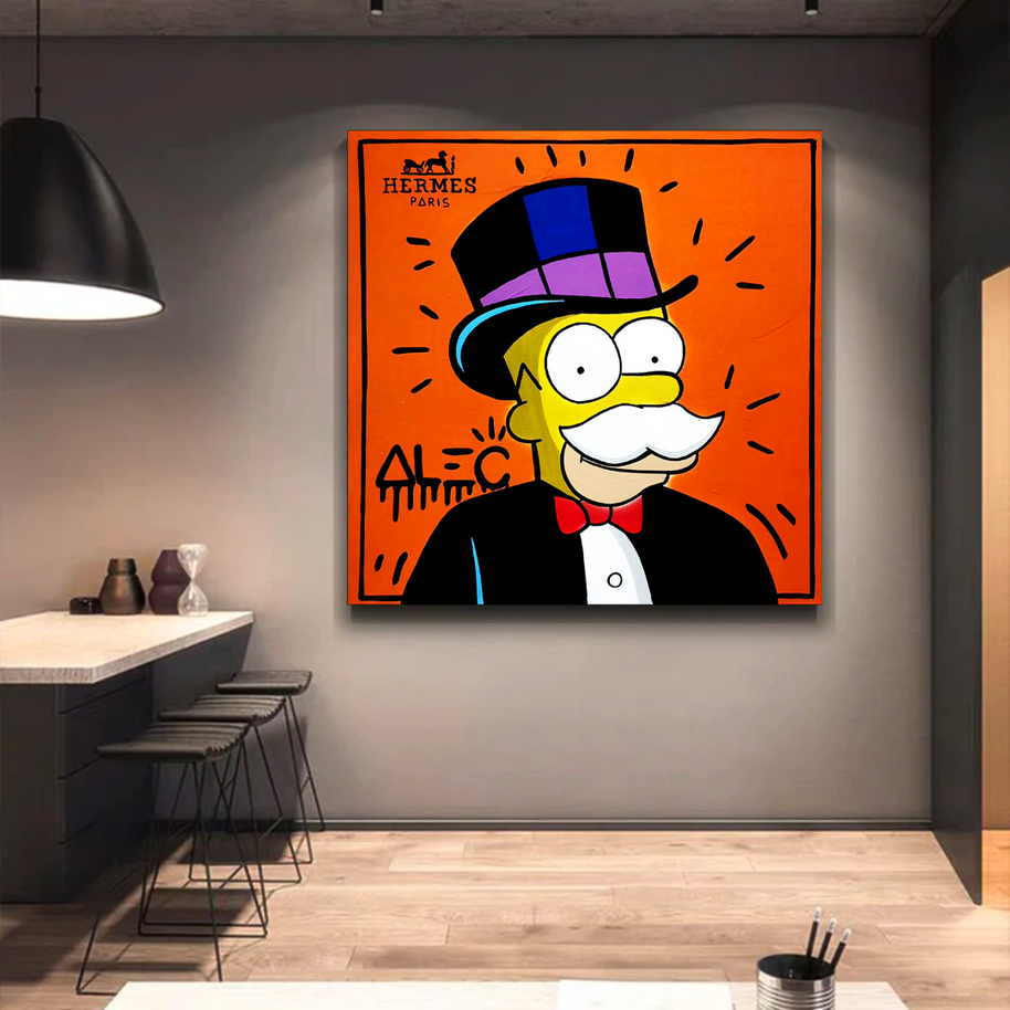 Simpsons Canvas Wall Art – Hermes by Alec-MinimalisticDecor.com