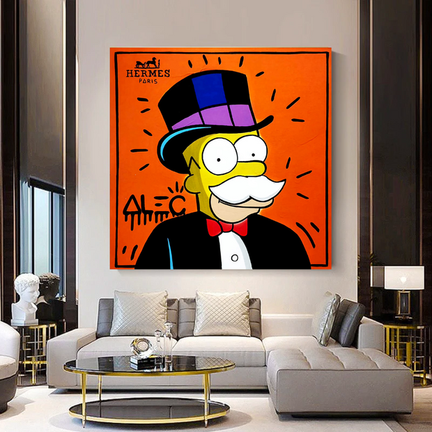 Simpsons Canvas Wall Art – Hermes by Alec-MinimalisticDecor.com