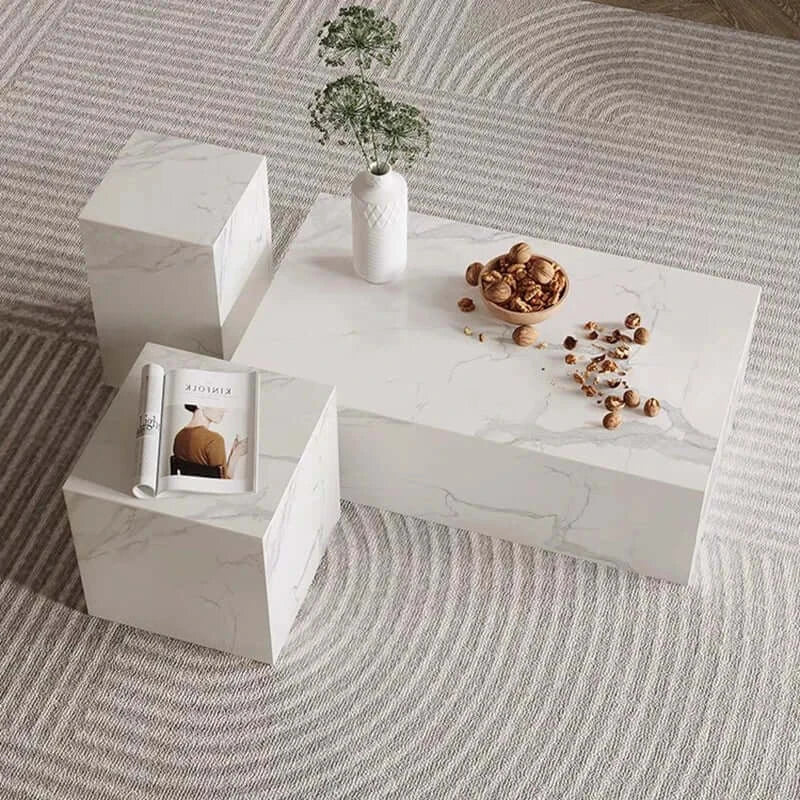 Sintered Stone Marble Coffee Table Trio-MinimalisticDecor.com