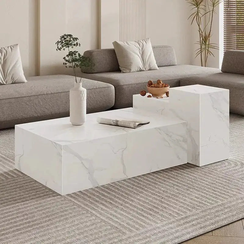 Sintered Stone Marble Coffee Table Trio-MinimalisticDecor.com