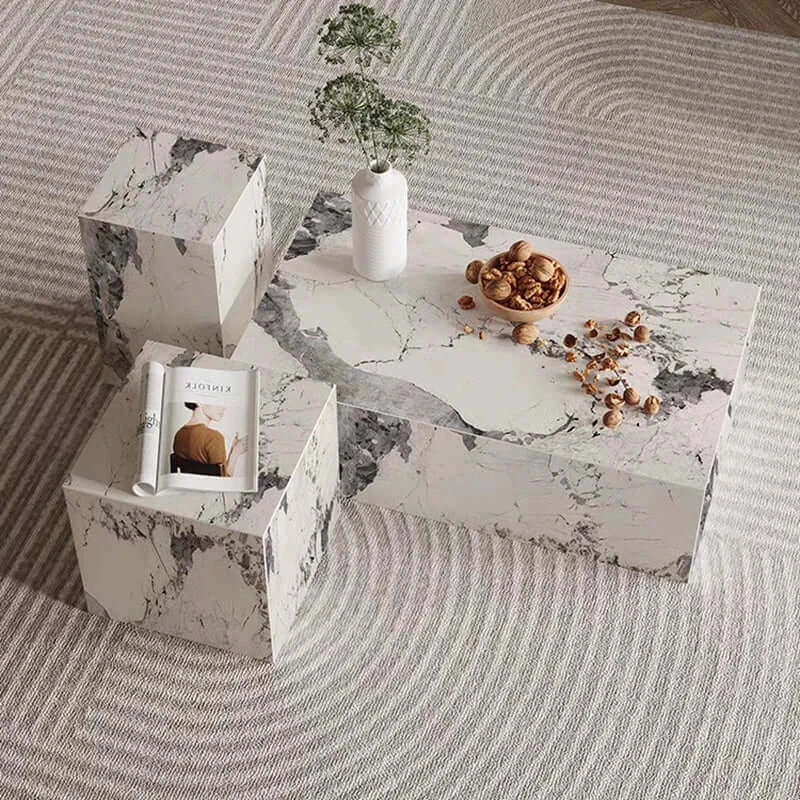 Sintered Stone Marble Coffee Table Trio-MinimalisticDecor.com