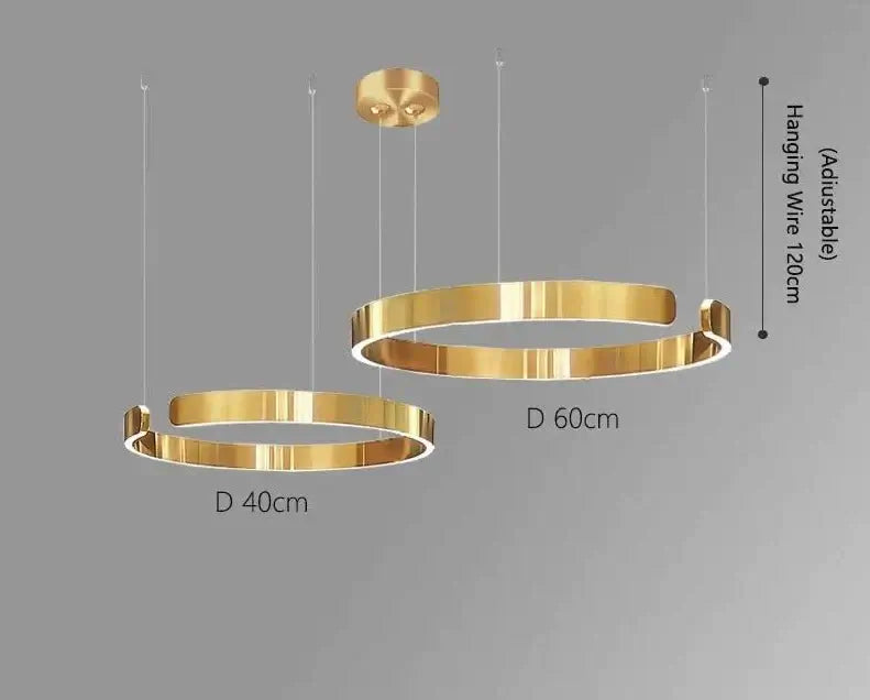 Sleek Minimalist Ring Chandelier - Aluminum Plated-MinimalisticDecor.com