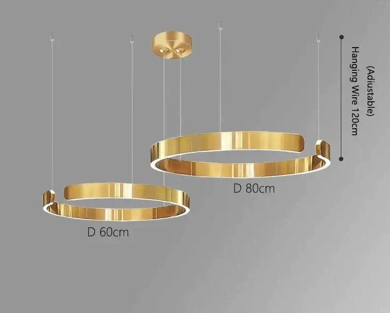 Sleek Minimalist Ring Chandelier - Aluminum Plated-MinimalisticDecor.com