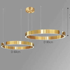 Sleek Minimalist Ring Chandelier - Aluminum Plated-MinimalisticDecor.com