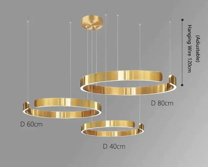 Sleek Minimalist Ring Chandelier - Aluminum Plated-MinimalisticDecor.com