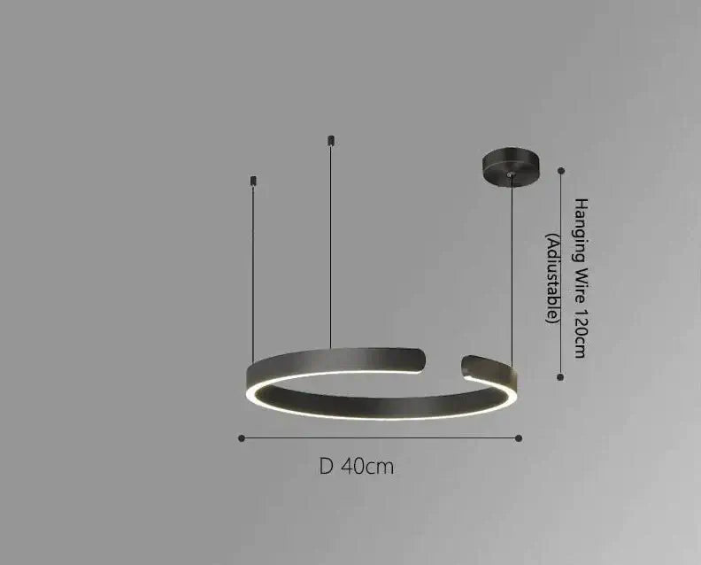 Sleek Minimalist Ring Chandelier - Aluminum Plated-MinimalisticDecor.com