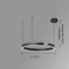 Sleek Minimalist Ring Chandelier - Aluminum Plated-MinimalisticDecor.com