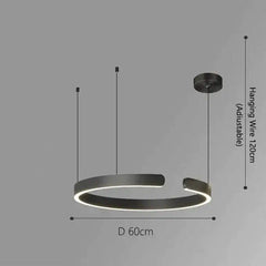 Sleek Minimalist Ring Chandelier - Aluminum Plated-MinimalisticDecor.com