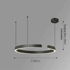 Sleek Minimalist Ring Chandelier - Aluminum Plated-MinimalisticDecor.com