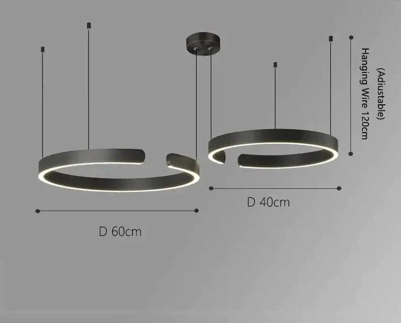 Sleek Minimalist Ring Chandelier - Aluminum Plated-MinimalisticDecor.com