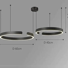 Sleek Minimalist Ring Chandelier - Aluminum Plated-MinimalisticDecor.com