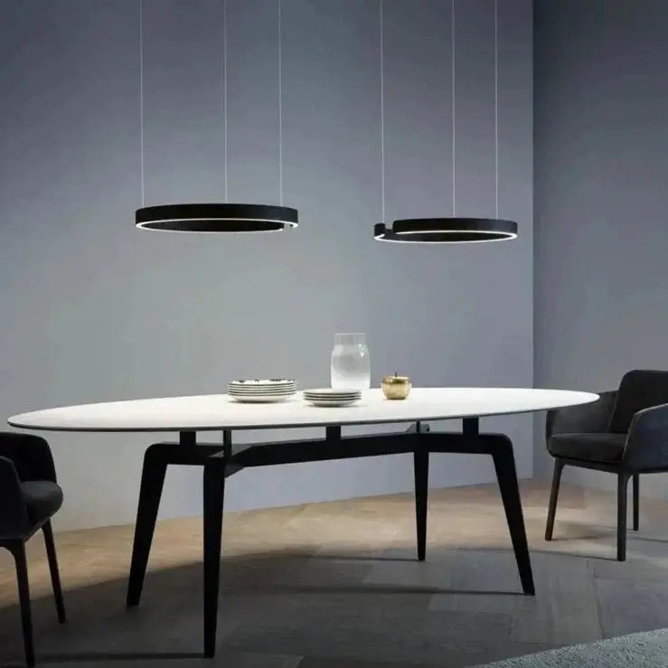 Sleek Minimalist Ring Chandelier - Aluminum Plated-MinimalisticDecor.com