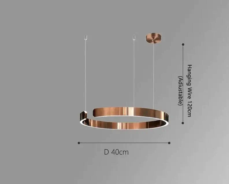 Sleek Minimalist Ring Chandelier - Aluminum Plated-MinimalisticDecor.com