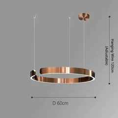Sleek Minimalist Ring Chandelier - Aluminum Plated-MinimalisticDecor.com