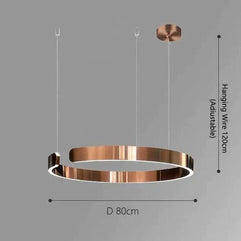 Sleek Minimalist Ring Chandelier - Aluminum Plated-MinimalisticDecor.com