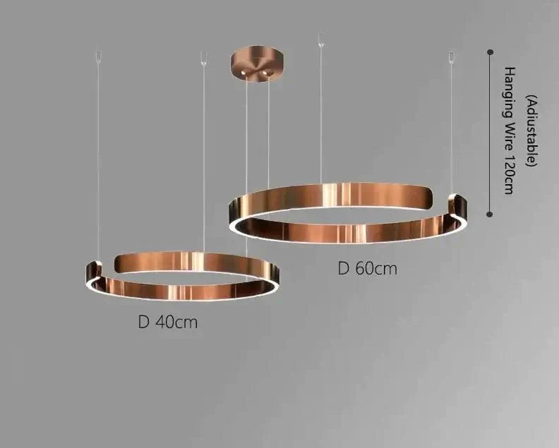 Sleek Minimalist Ring Chandelier - Aluminum Plated-MinimalisticDecor.com
