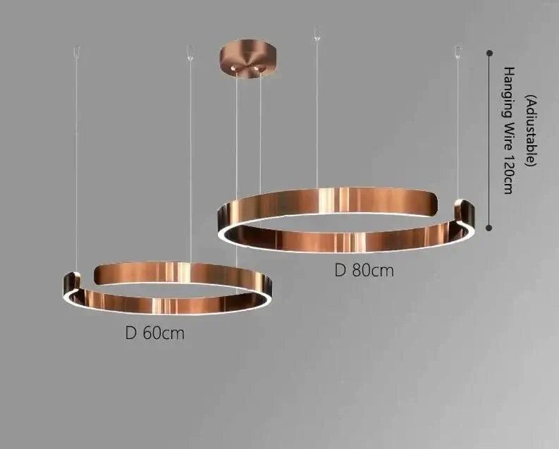 Sleek Minimalist Ring Chandelier - Aluminum Plated-MinimalisticDecor.com