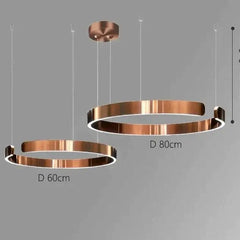 Sleek Minimalist Ring Chandelier - Aluminum Plated-MinimalisticDecor.com