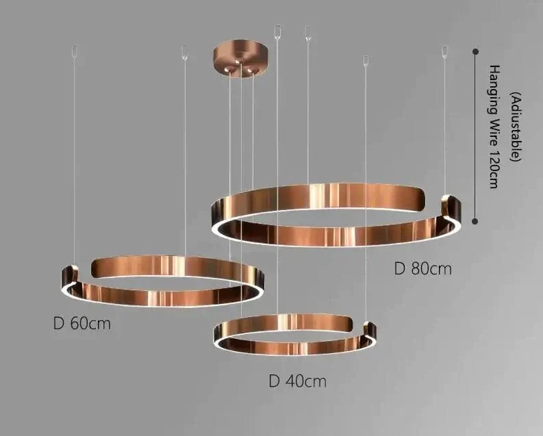 Sleek Minimalist Ring Chandelier - Aluminum Plated-MinimalisticDecor.com