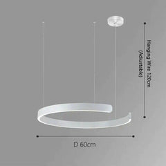 Sleek Minimalist Ring Chandelier - Aluminum Plated-MinimalisticDecor.com