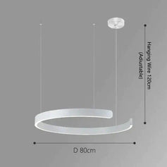 Sleek Minimalist Ring Chandelier - Aluminum Plated-MinimalisticDecor.com