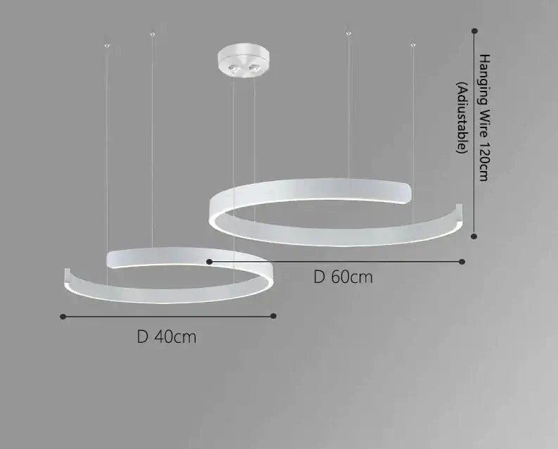 Sleek Minimalist Ring Chandelier - Aluminum Plated-MinimalisticDecor.com