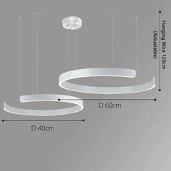 Sleek Minimalist Ring Chandelier - Aluminum Plated-MinimalisticDecor.com
