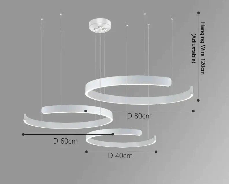 Sleek Minimalist Ring Chandelier - Aluminum Plated-MinimalisticDecor.com