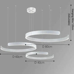 Sleek Minimalist Ring Chandelier - Aluminum Plated-MinimalisticDecor.com