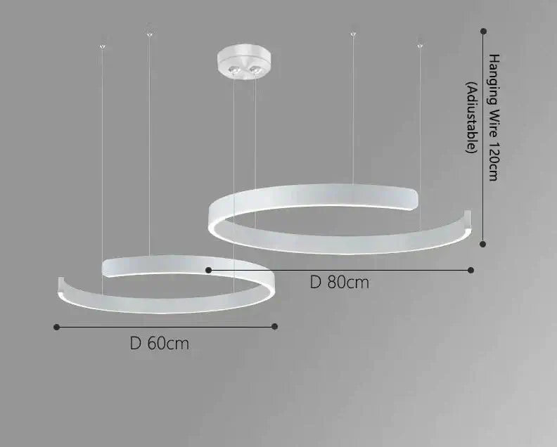 Sleek Minimalist Ring Chandelier - Aluminum Plated-MinimalisticDecor.com