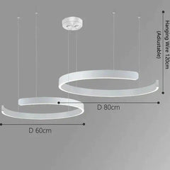 Sleek Minimalist Ring Chandelier - Aluminum Plated-MinimalisticDecor.com