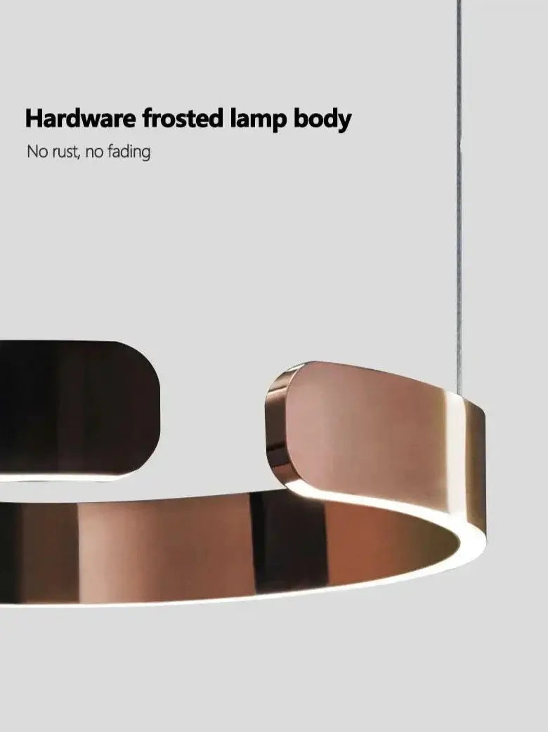 Sleek Minimalist Ring Chandelier - Aluminum Plated-MinimalisticDecor.com