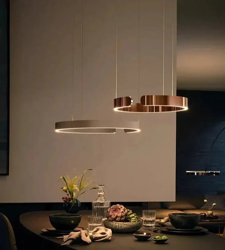 Sleek Minimalist Ring Chandelier - Aluminum Plated-MinimalisticDecor.com