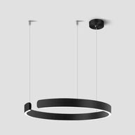 Sleek Minimalist Ring Chandelier - Aluminum Plated-MinimalisticDecor.com