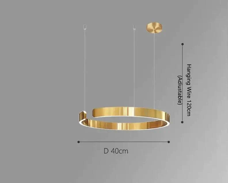 Sleek Minimalist Ring Chandelier - Aluminum Plated-MinimalisticDecor.com