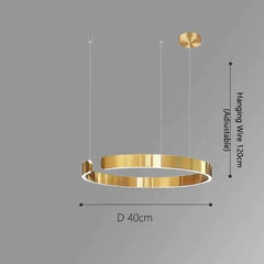 Sleek Minimalist Ring Chandelier - Aluminum Plated-MinimalisticDecor.com