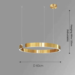 Sleek Minimalist Ring Chandelier - Aluminum Plated-MinimalisticDecor.com