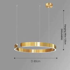Sleek Minimalist Ring Chandelier - Aluminum Plated-MinimalisticDecor.com