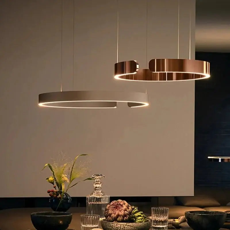 Sleek Minimalist Ring Chandelier - Aluminum Plated-MinimalisticDecor.com