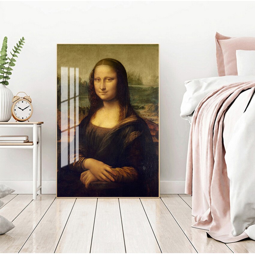 Smile Of Mona Lisa Canvas Wall Art-MinimalisticDecor.com