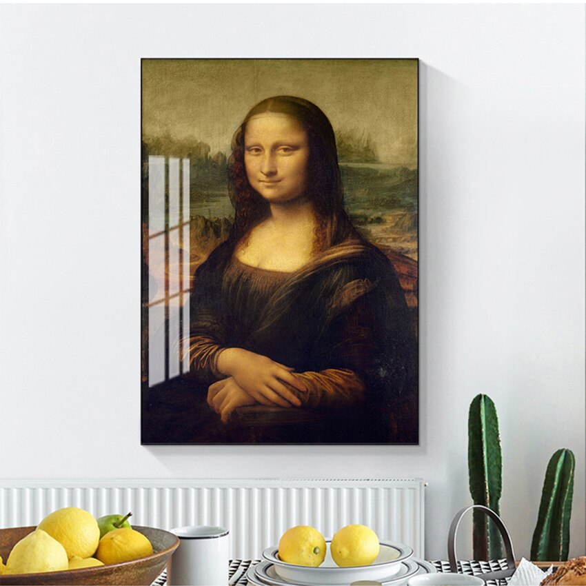Smile Of Mona Lisa Canvas Wall Art-MinimalisticDecor.com