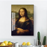 Smile Of Mona Lisa Canvas Wall Art-MinimalisticDecor.com