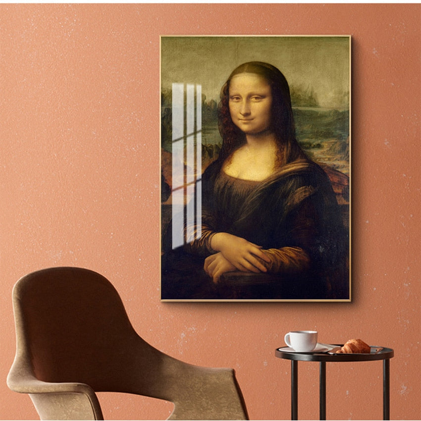 Smile Of Mona Lisa Canvas Wall Art-MinimalisticDecor.com